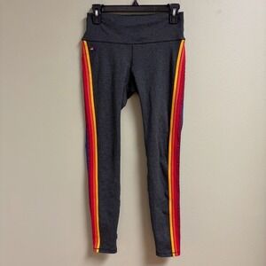 Aviator Nation Womens Leggings Size M Full Length Retro Stripes California USA